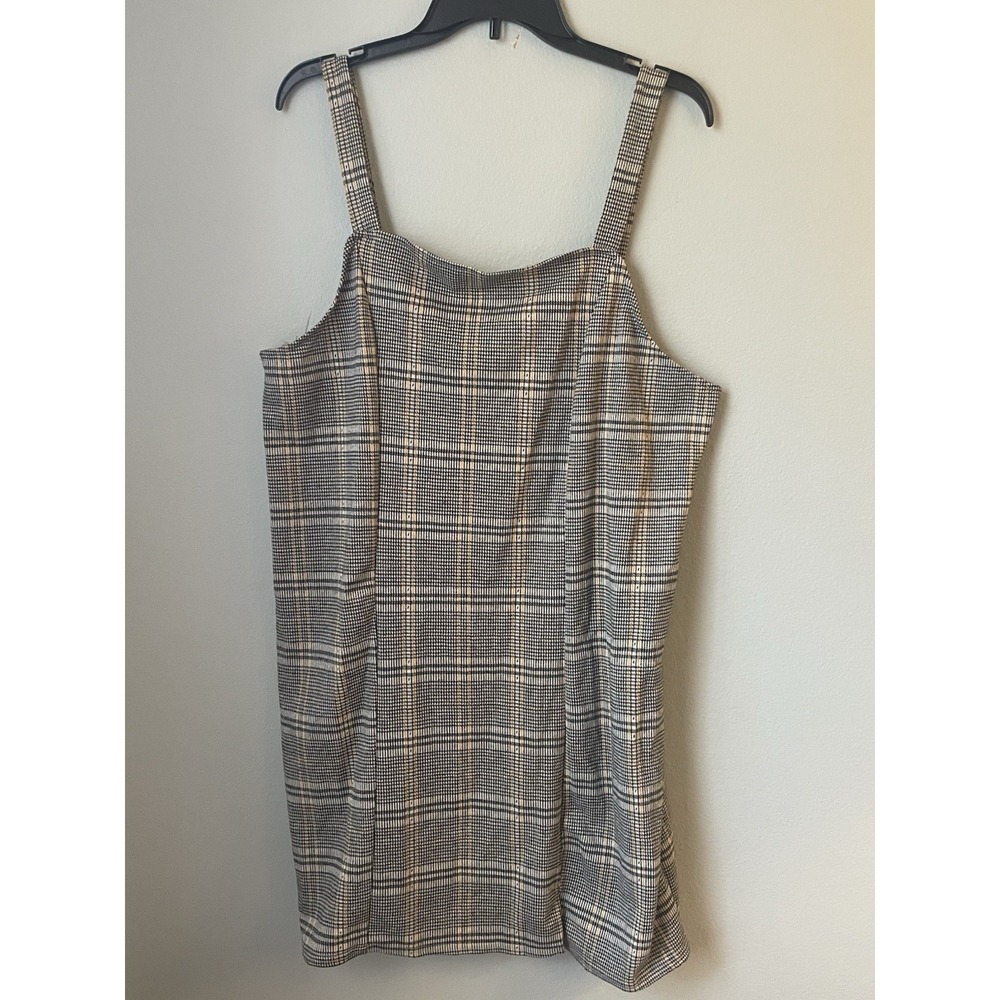 Coco and Shay Houndstooth Mini Dress‎ slit Size 2XL Y2K